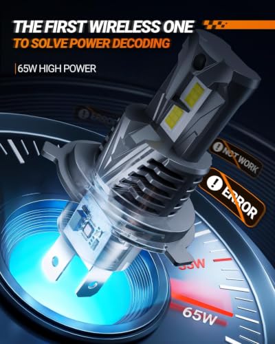 H4 Bulb 120000LM 900% Super Brighter For Uber (2 Count)
