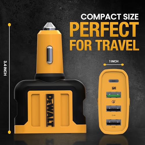 Heavy Duty 4 Port USB C Car Charger Multiport