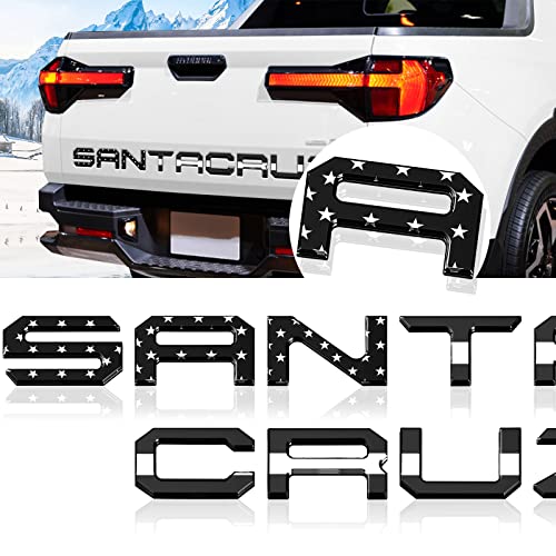 Tailgate Inserts Letters Compatible for 2022 2023 2024 2025 Santa Cruz 3D Raised & Strong Adhesive Decals Letters Rear Emblem Decal Sticker Compatible for Santa Cruz Accessories
