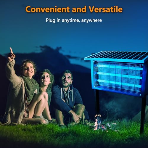 Heavy Duty Big Solar Bug Zapper Outdoor for 8000 sq.ft with 30W Solar Panel