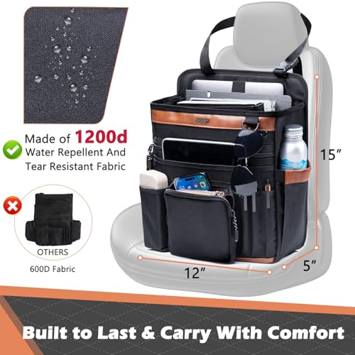 Car Seat Organizer with Laptop Compartment