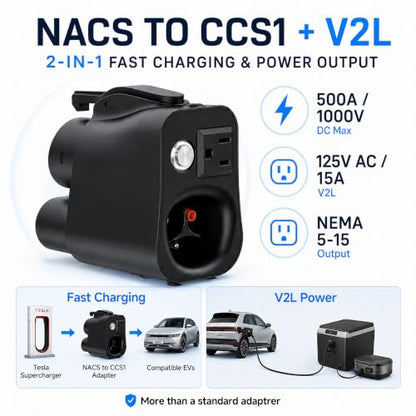 NACS to CCS1 & J1772 V2L Adapter for IONIQ 5