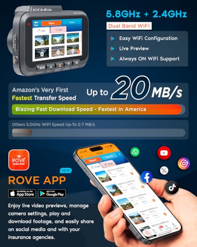 R2 4K Dual Dash Cam Front and Rear