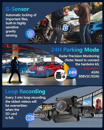 AI 4K Dash Cam Front and Rear