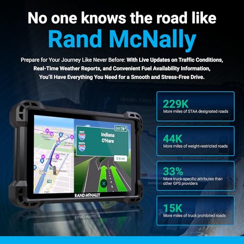 RANDTAB7 7 inch GPS Truck Navigator with Industry's Best Custom Trucking Routes