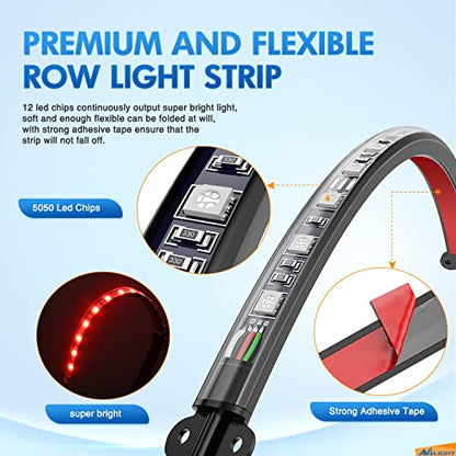 4PCS USB Car Interior Lights RGB App and Button Control