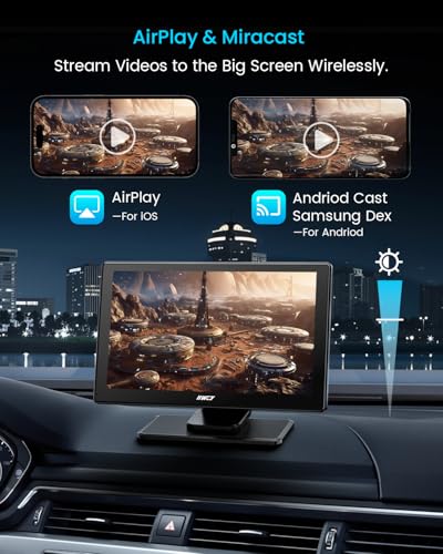 IK5 9" Wireless Apple CarPlay & Android Auto Screen
