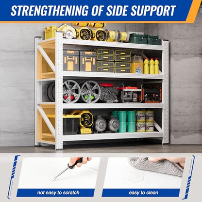 48" W Storage Shelves 3000lbs Garage Metal Shelving Heavy Duty Garage Shelves Adjustable Storage Shelves for Industrial