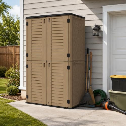 53 Cu.Ft Tall Outdoor Storage Shed with Reinforced Floor