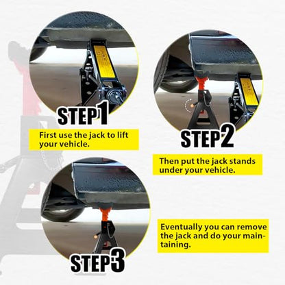 Upgraded Jack Stands 6 Ton (2 Count)