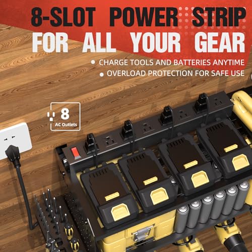 Power Tool Organizer with Charging Station