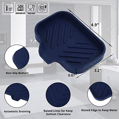 Silicone Soap Dish with Drain Spout