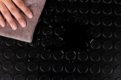Large Coin Pattern Vinyl Garage Floor Protector Mat