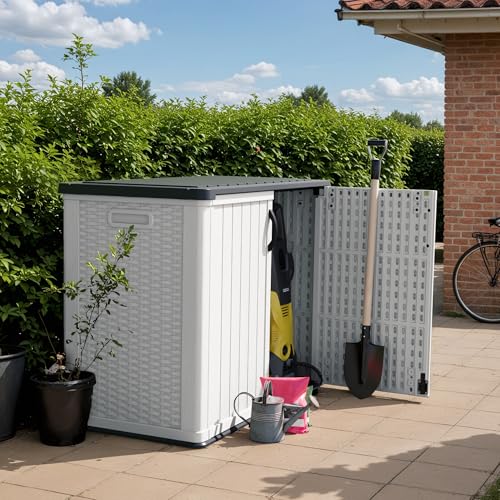 Outdoor Storage Cabinet 26 Cu Ft with Lockable Doors