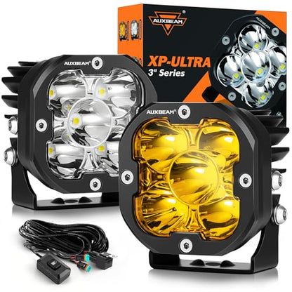 XP Ultra Series 3 Inch LED Pods 9600LM Spot Beam Offroad Lights (2 Count)