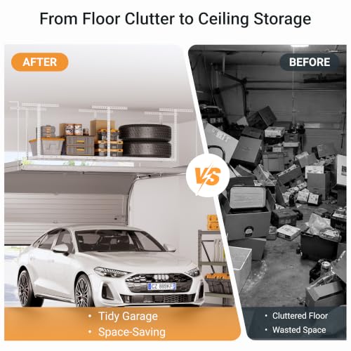 2x8ft Overhead Ceiling Garage Storage Rack