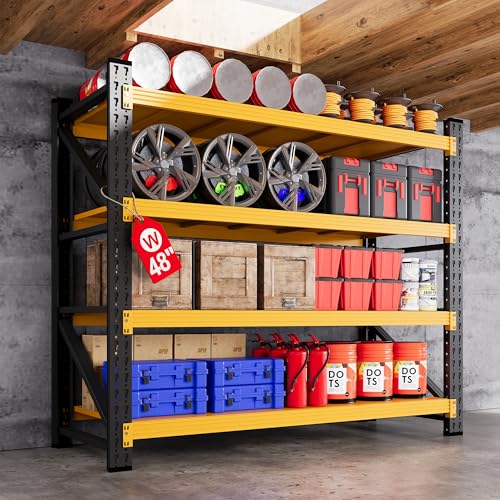 48” Wide Heavy Duty Metal Garage Shelving