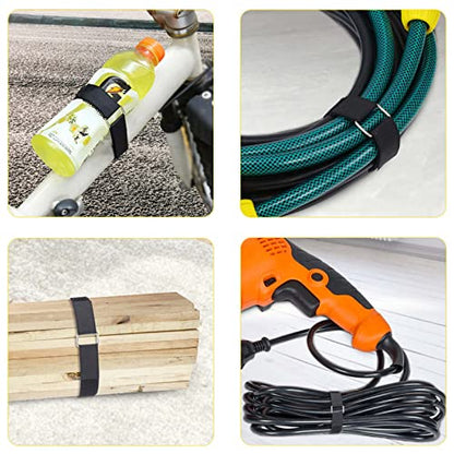1"x16ft Hook and Loop Straps with 25 Metal Buckles (16 Foot)