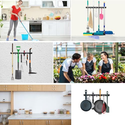 Mop and Broom Holder Wall Mounted