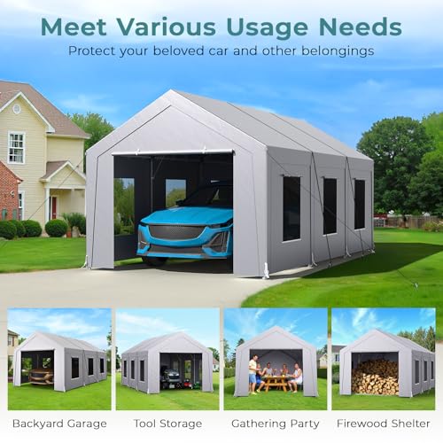 Carport 10x20 ft Heavy Duty