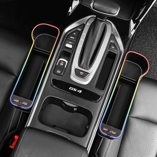2 Pack LED Car Seat Gap Organizer with 56W Charger (2 Count)