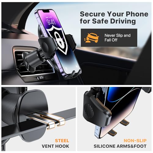 Phone Holders for Your Car with Metal Hook Clip