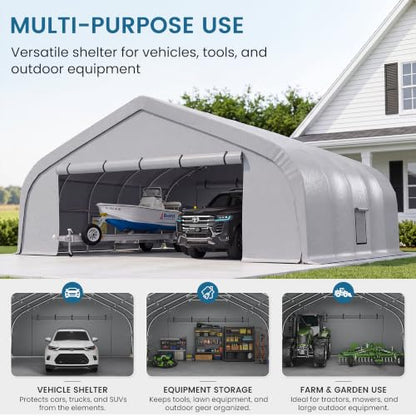 20x20 Reinforced Heavy Duty Carport