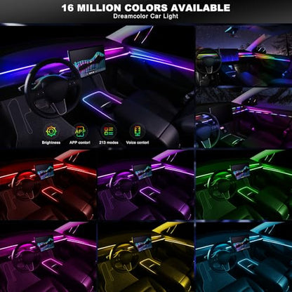 Dreamcolor Acrylic Interior Car LED Strip Light with Wireless APP