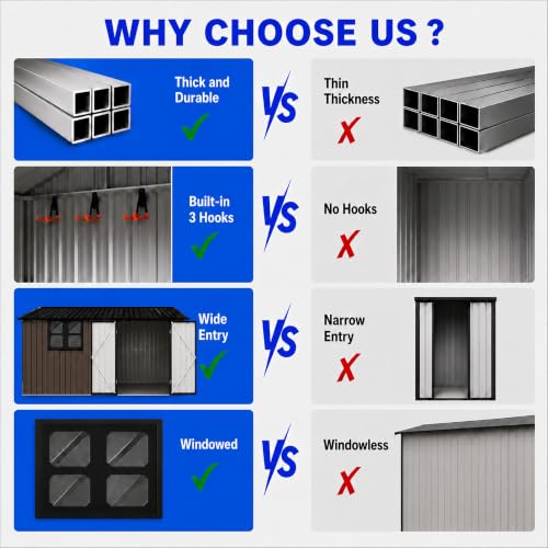 10x12 FT Outdoor Storage Shed
