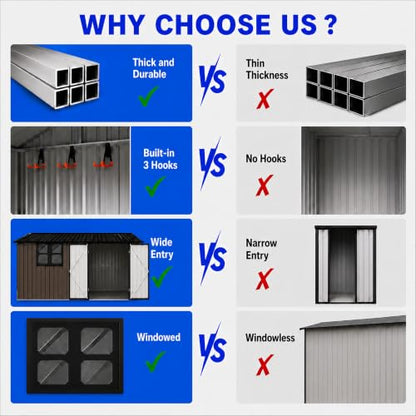 10x12 FT Outdoor Storage Shed