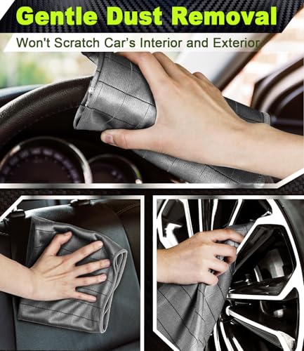 Carbon Microfiber Towels for Car Glass Window Polishing (4 Count)
