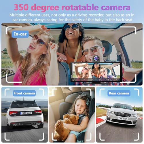 W903 Portable Carplay & Android Auto with Dash Cam