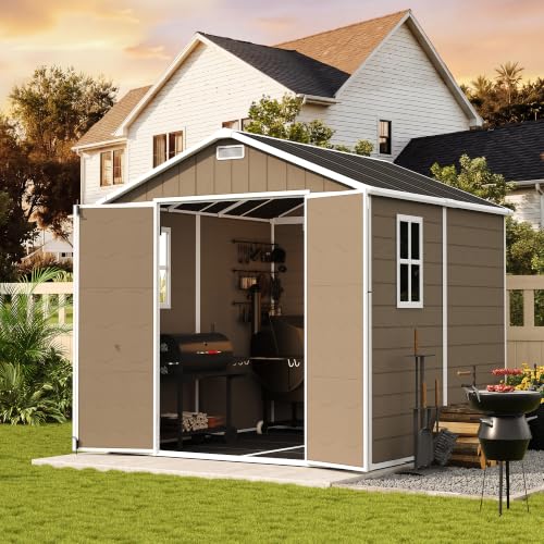 8x8 FT Resin Storage Shed
