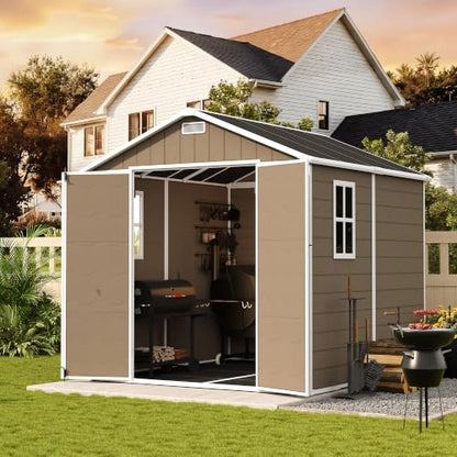 8x8 FT Resin Storage Shed
