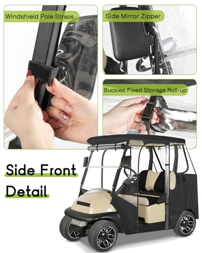 2 Passenger Golf Cart Enclosure for Club Car Precedent Tempo Onward