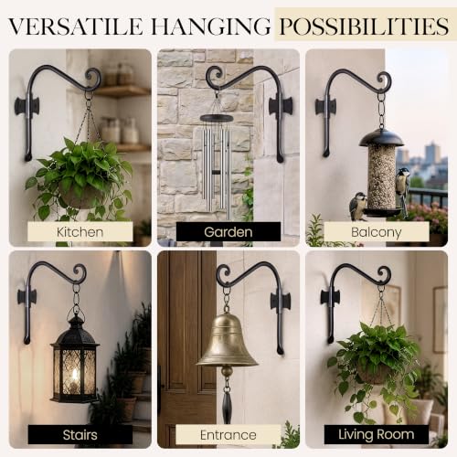 Plant Hangers Outdoor or Indoor Heavy Duty Wall Bracket Hooks (2 Count)