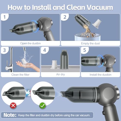 6 in 1 Mini Car Vacuum Cleaners