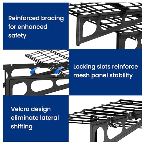 2 Pack Garage Shelving with Hooks (2 Count)