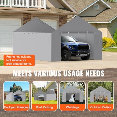 Carport Replacement Canopy Cover Side Wall 13 x 20 ft
