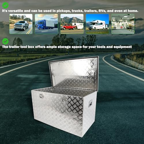 44 Inch Aluminum Diamond Plate Truck Bed Tool Box