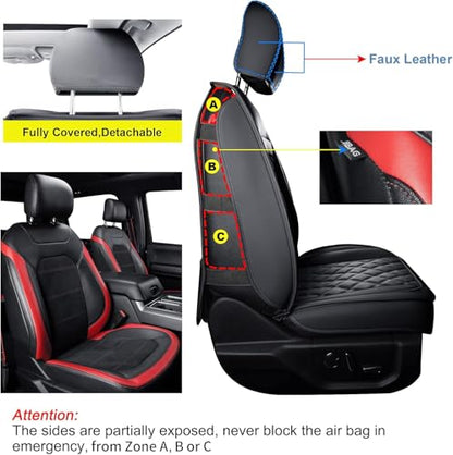 F150 Faux Leather Seat Covers Fit for 2015 (4 Count)