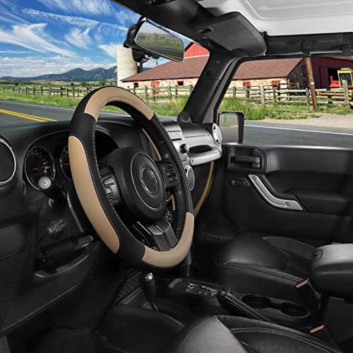 Car Steering Wheel Cover for F150 Tundra Range Rover 15.5"