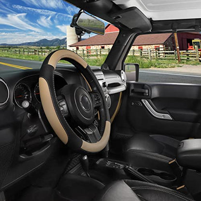 Car Steering Wheel Cover for F150 Tundra Range Rover 15.5"