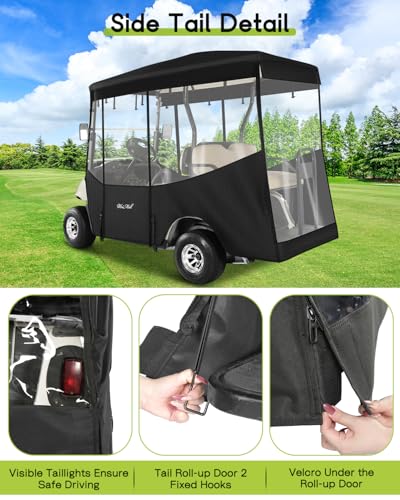 Golf Cart Enclosure 4 Passenger for EZGO RXV 80" Extended Roof