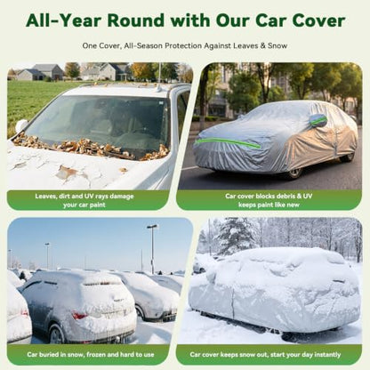 6 Layers Premium Hatchback Car Cover Waterproof All Weather Weatherproof UV Sun Protection Snow Dust Storm Resistant Outdoor Exterior Custom Form