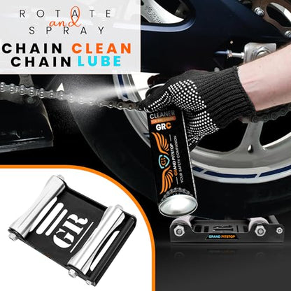 Motorcycle & Powersports Maintainence Stand Wheel Cleaning Wheel Roller Stand for tire Cleaning & Chain Lubrication