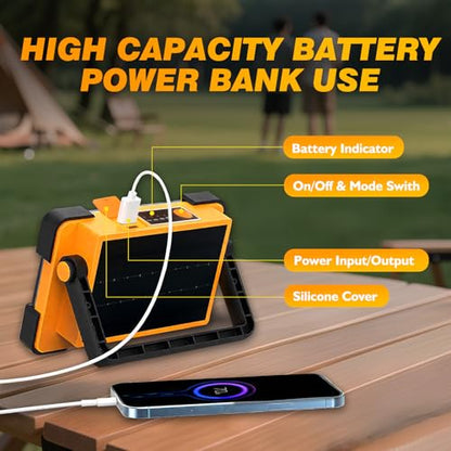 120W Solar Rechargeable 144 LED Work Light