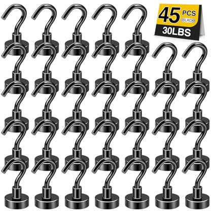 Magnetic Hooks 45pcs 30lbs Cruise Essentials 2026 Magnet Hook Black