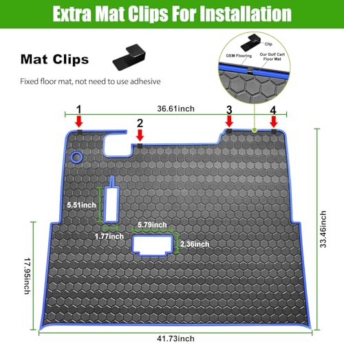 EZGO TXT Golf Cart Full Coverage Floor Liner Mat