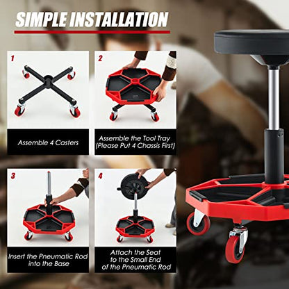 Rolling Garage Stool